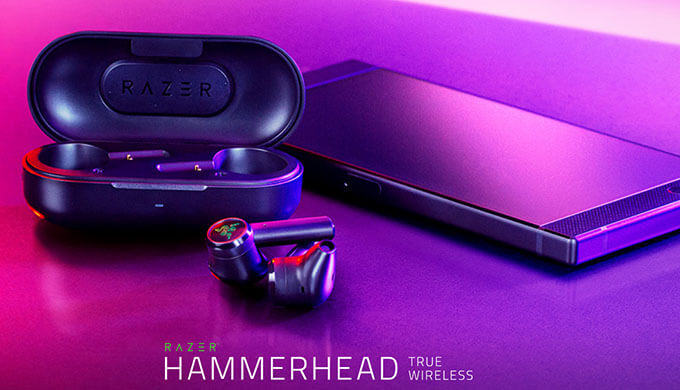 Razer】IPX4の防水ワイヤレスゲーミングイヤフォン「Razer Hammerhead 