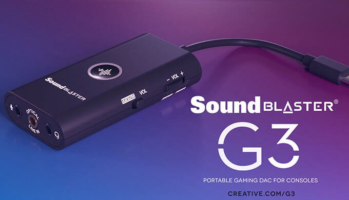 クリエイティブメディア Ps4やswitchゲーム向け新モデル Sound Blaster G3 サウンドブラスターg3 12月日発売開始 Jpstreamer
